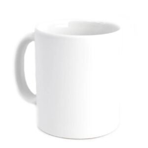 White glossy mug