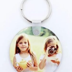 Round mdf keychain