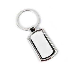 Metal Round Corner Square Keyring