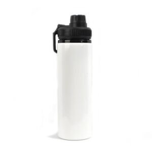 Alu Water Bottle with Black Cap 850ml With Print